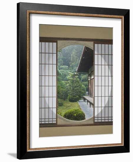 Tea House Window, Sesshuji Temple, Kyoto, Japan-Rob Tilley-Framed Photographic Print