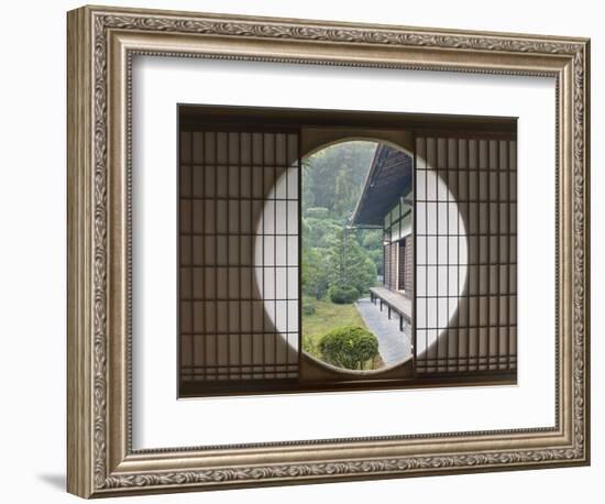 Tea House Window, Sesshuji Temple, Kyoto, Japan-Rob Tilley-Framed Photographic Print