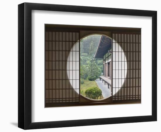 Tea House Window, Sesshuji Temple, Kyoto, Japan-Rob Tilley-Framed Photographic Print