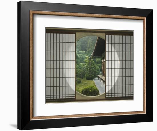 Tea House Window, Sesshuji Temple, Kyoto, Japan-Rob Tilley-Framed Photographic Print