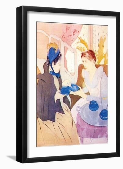 Tea In The Afternoon-Mary Cassatt-Framed Art Print