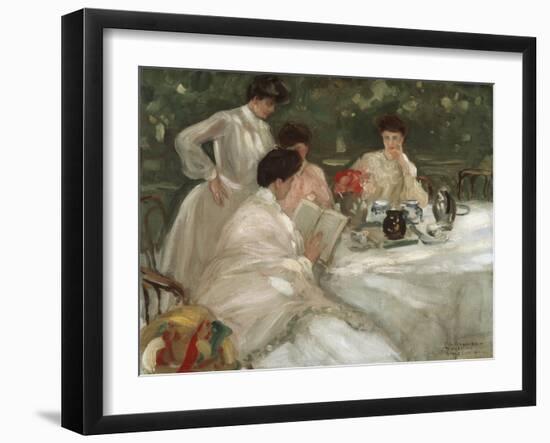 Tea in the Garden-Frederick Carl Frieseke-Framed Giclee Print