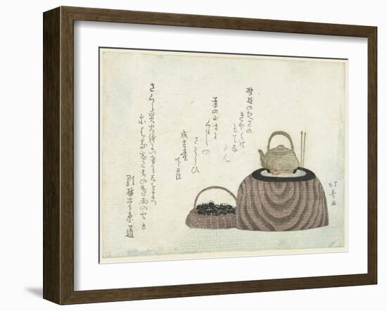 Tea Kettle on the Stove-Shotei Hokuju-Framed Giclee Print