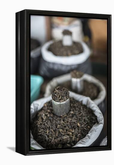 Tea Leaves in Hpa an Morning Market, Kayin State (Karen State), Myanmar (Burma), Asia-Matthew Williams-Ellis-Framed Premier Image Canvas