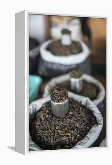 Tea Leaves in Hpa an Morning Market, Kayin State (Karen State), Myanmar (Burma), Asia-Matthew Williams-Ellis-Framed Premier Image Canvas