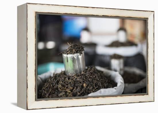 Tea Leaves in Hpa an Morning Market, Kayin State (Karen State), Myanmar (Burma), Asia-Matthew Williams-Ellis-Framed Premier Image Canvas