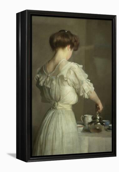 Tea Leaves-William McGregor Paxton-Framed Stretched Canvas