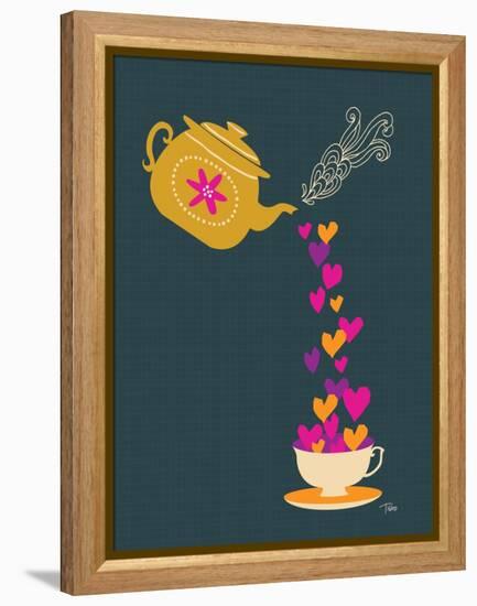 Tea Love-Teresa Woo-Framed Stretched Canvas