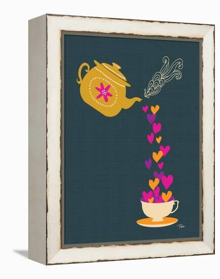 Tea Love-Teresa Woo-Framed Stretched Canvas