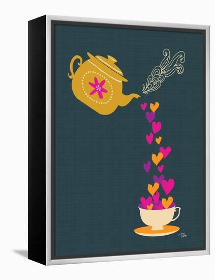 Tea Love-Teresa Woo-Framed Stretched Canvas