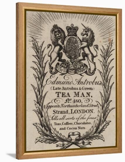 Tea Man, Edmund Antrobus, Trade Card-null-Framed Premier Image Canvas