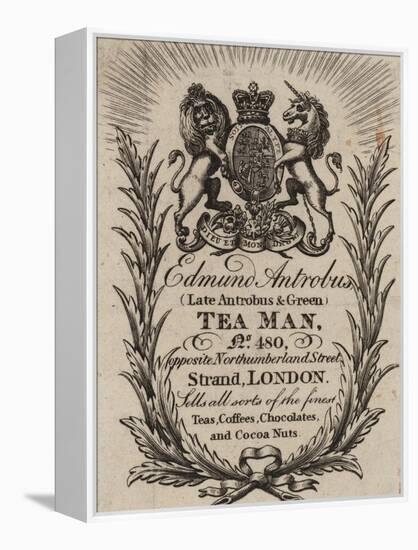 Tea Man, Edmund Antrobus, Trade Card-null-Framed Premier Image Canvas