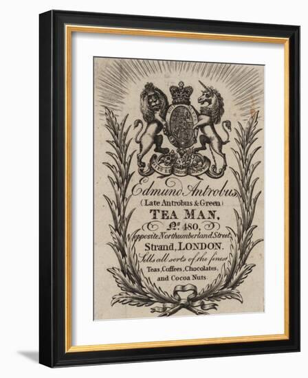 Tea Man, Edmund Antrobus, Trade Card-null-Framed Giclee Print