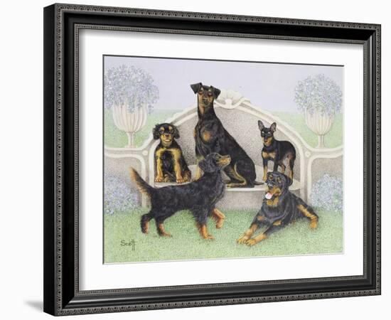 Tea on the terrace-Pat Scott-Framed Giclee Print