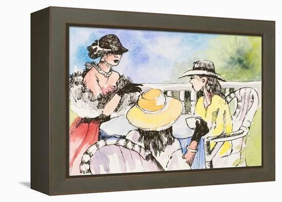 Tea Party-Jane Slivka-Framed Stretched Canvas