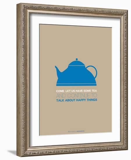 Tea Poster Blue-NaxArt-Framed Art Print