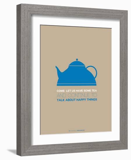 Tea Poster Blue-NaxArt-Framed Art Print