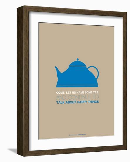 Tea Poster Blue-NaxArt-Framed Art Print