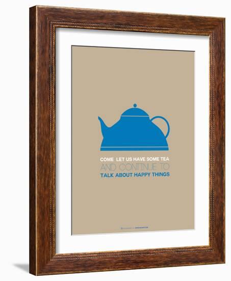 Tea Poster Blue-NaxArt-Framed Art Print