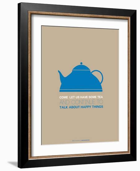 Tea Poster Blue-NaxArt-Framed Art Print