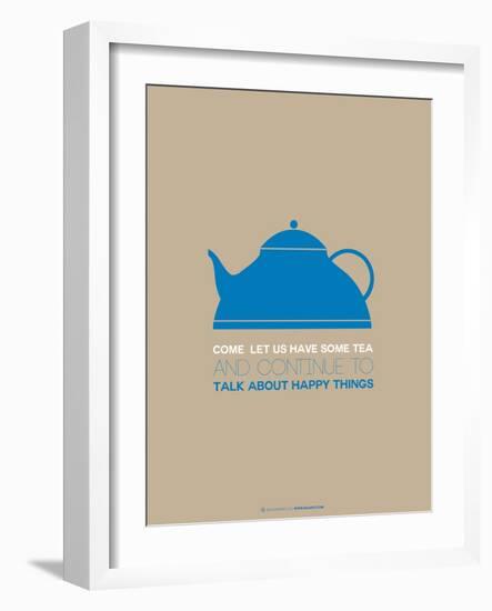 Tea Poster Blue-NaxArt-Framed Art Print