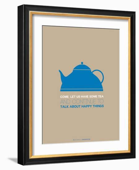 Tea Poster Blue-NaxArt-Framed Art Print