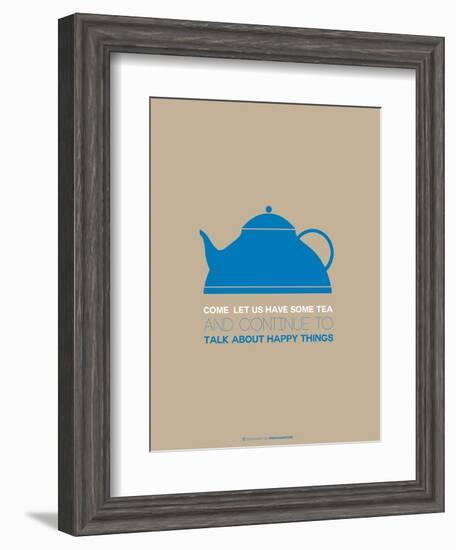 Tea Poster Blue-NaxArt-Framed Art Print