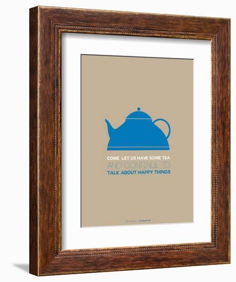 Tea Poster Blue-NaxArt-Framed Art Print