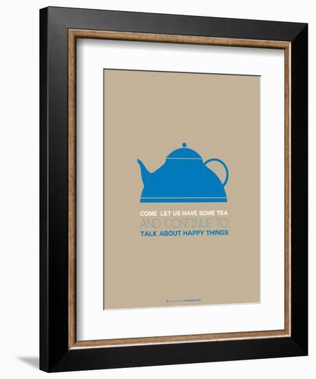 Tea Poster Blue-NaxArt-Framed Art Print