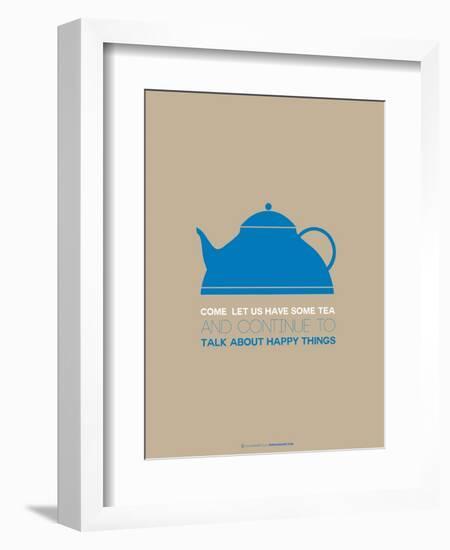 Tea Poster Blue-NaxArt-Framed Art Print