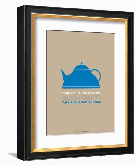 Tea Poster Blue-NaxArt-Framed Art Print