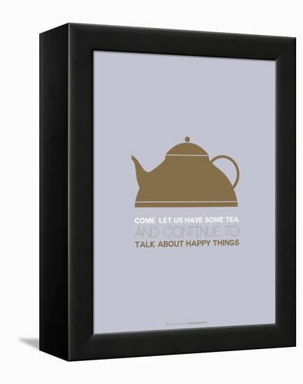 Tea Poster Green-NaxArt-Framed Stretched Canvas