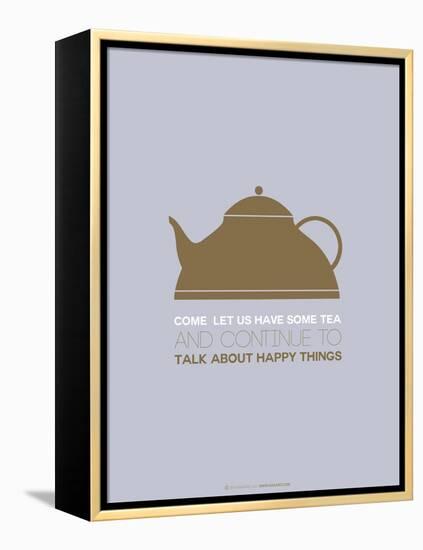 Tea Poster Green-NaxArt-Framed Stretched Canvas