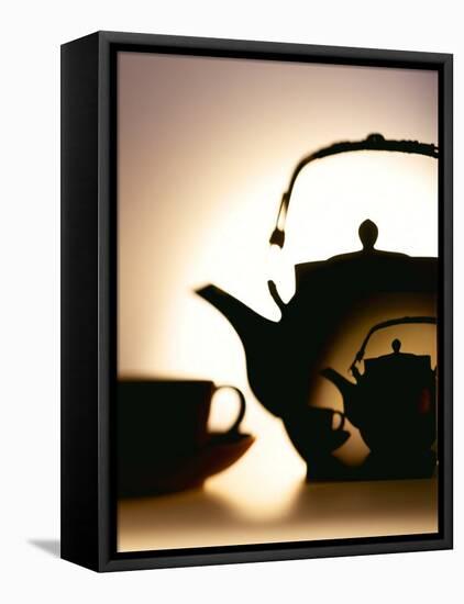 Tea Pot with Tea Cup-Ulrike Koeb-Framed Premier Image Canvas