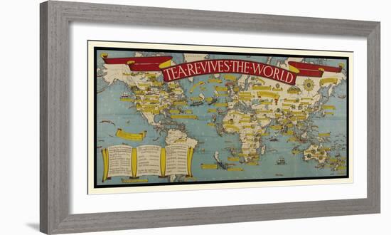 Tea Revives The World-Macdonald Gill-Framed Giclee Print