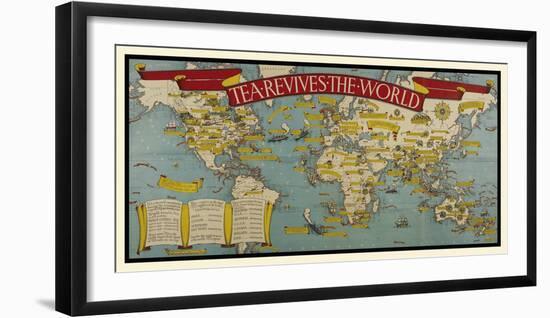 Tea Revives The World-Macdonald Gill-Framed Giclee Print