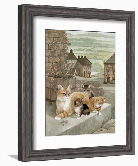 Tea Rose Playtime-Ruane Manning-Framed Art Print