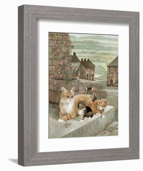 Tea Rose Playtime-Ruane Manning-Framed Art Print