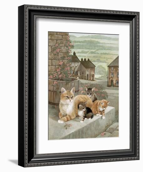 Tea Rose Playtime-Ruane Manning-Framed Art Print