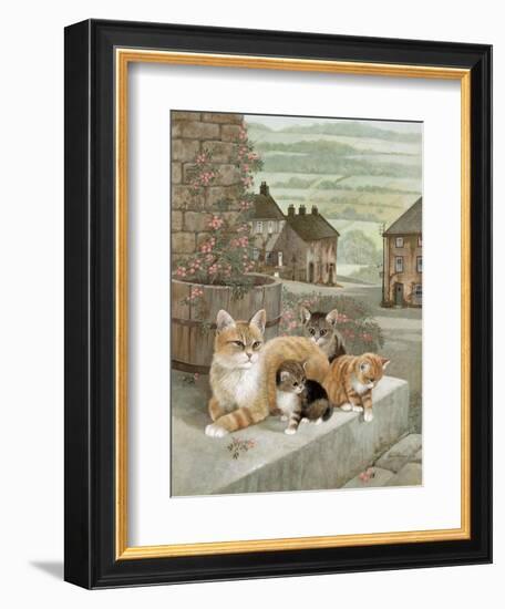 Tea Rose Playtime-Ruane Manning-Framed Art Print