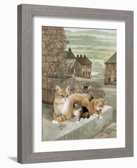 Tea Rose Playtime-Ruane Manning-Framed Art Print