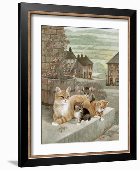 Tea Rose Playtime-Ruane Manning-Framed Art Print