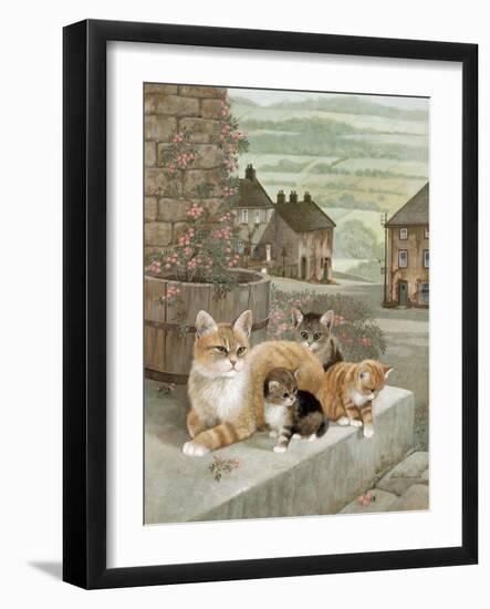 Tea Rose Playtime-Ruane Manning-Framed Art Print