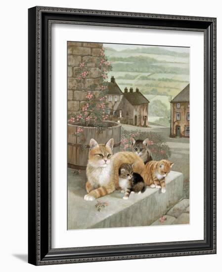 Tea Rose Playtime-Ruane Manning-Framed Art Print