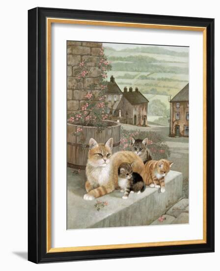 Tea Rose Playtime-Ruane Manning-Framed Art Print