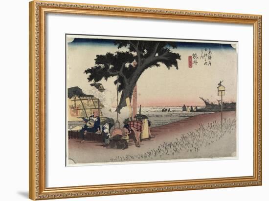 Tea Stall, Fukuroi, C. 1833-Utagawa Hiroshige-Framed Giclee Print