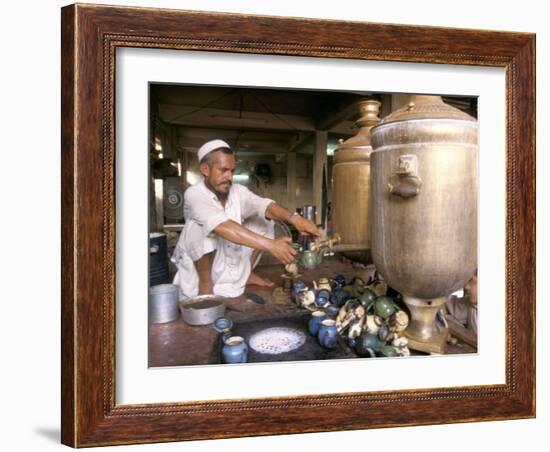 Tea Stall, Peshawar, North West Frontier Province, Pakistan-Doug Traverso-Framed Photographic Print