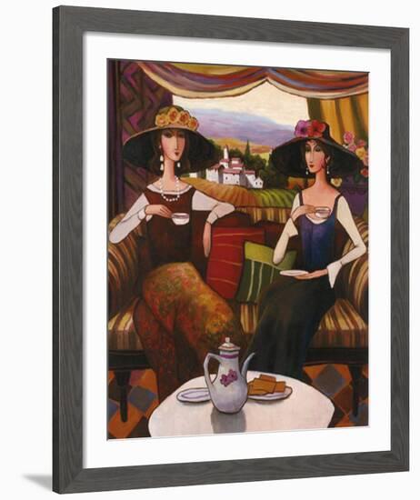 Tea Time, Center Panel-T^ C^ Chiu-Framed Art Print