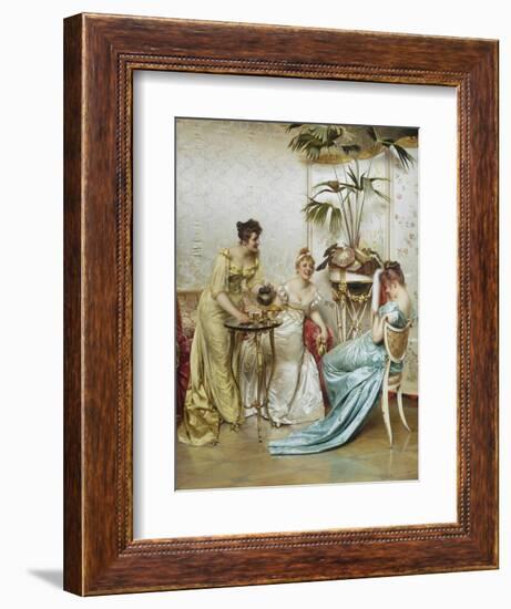 Tea Time Tales-Joseph Frederic Soulacroix-Framed Giclee Print