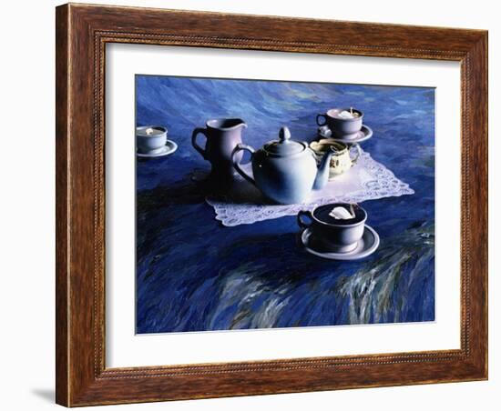 Tea Time with Gordy, 1998-Ellen Golla-Framed Giclee Print